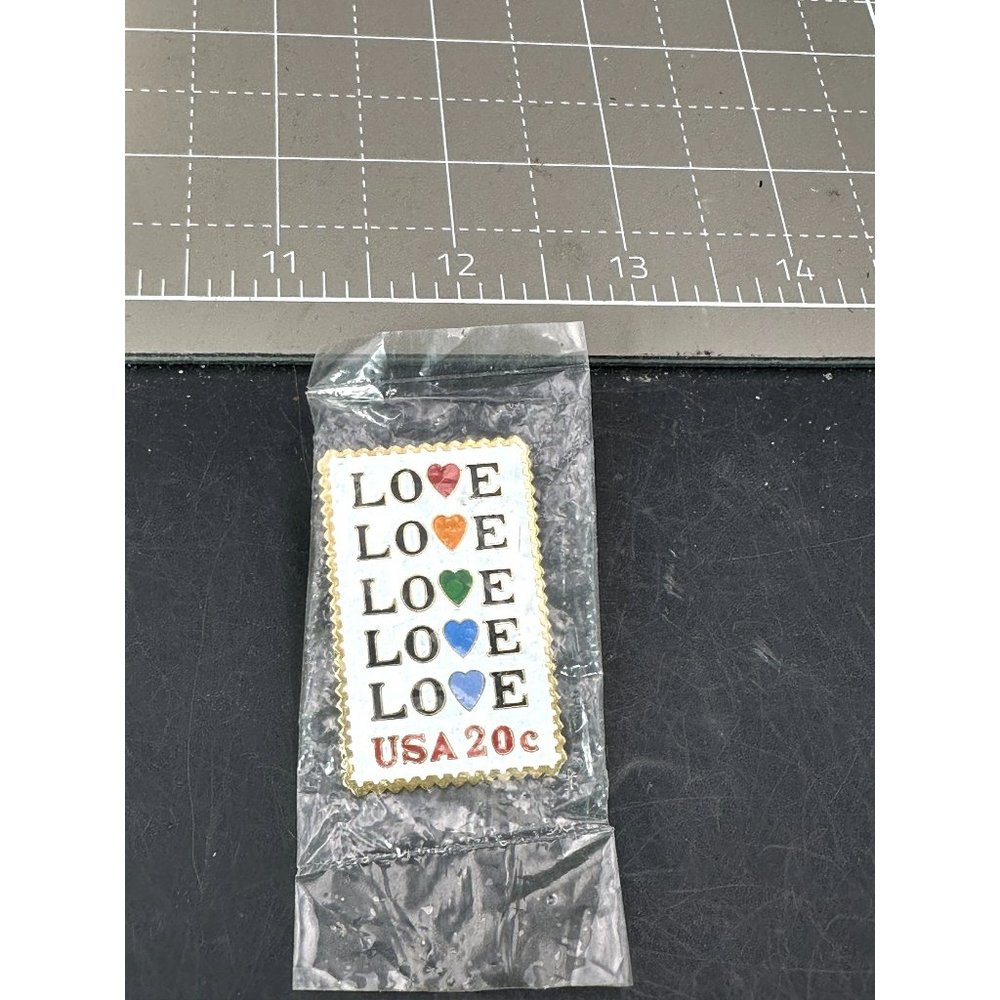 Vintage 20 cent LOVE stamp Lapel Pin